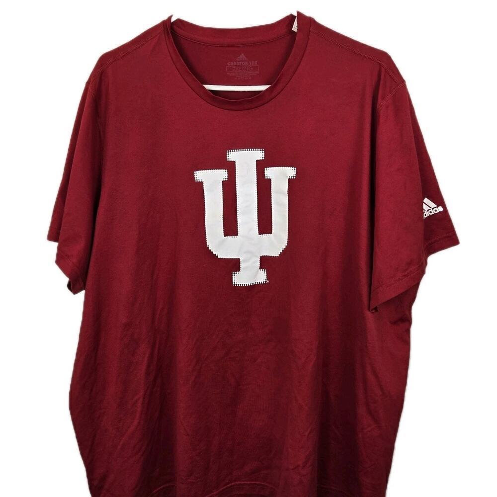 Adidas NCAA Indiana Hoosiers Jersey Tshirt Men's Size 2XL Red Basketball Footbal